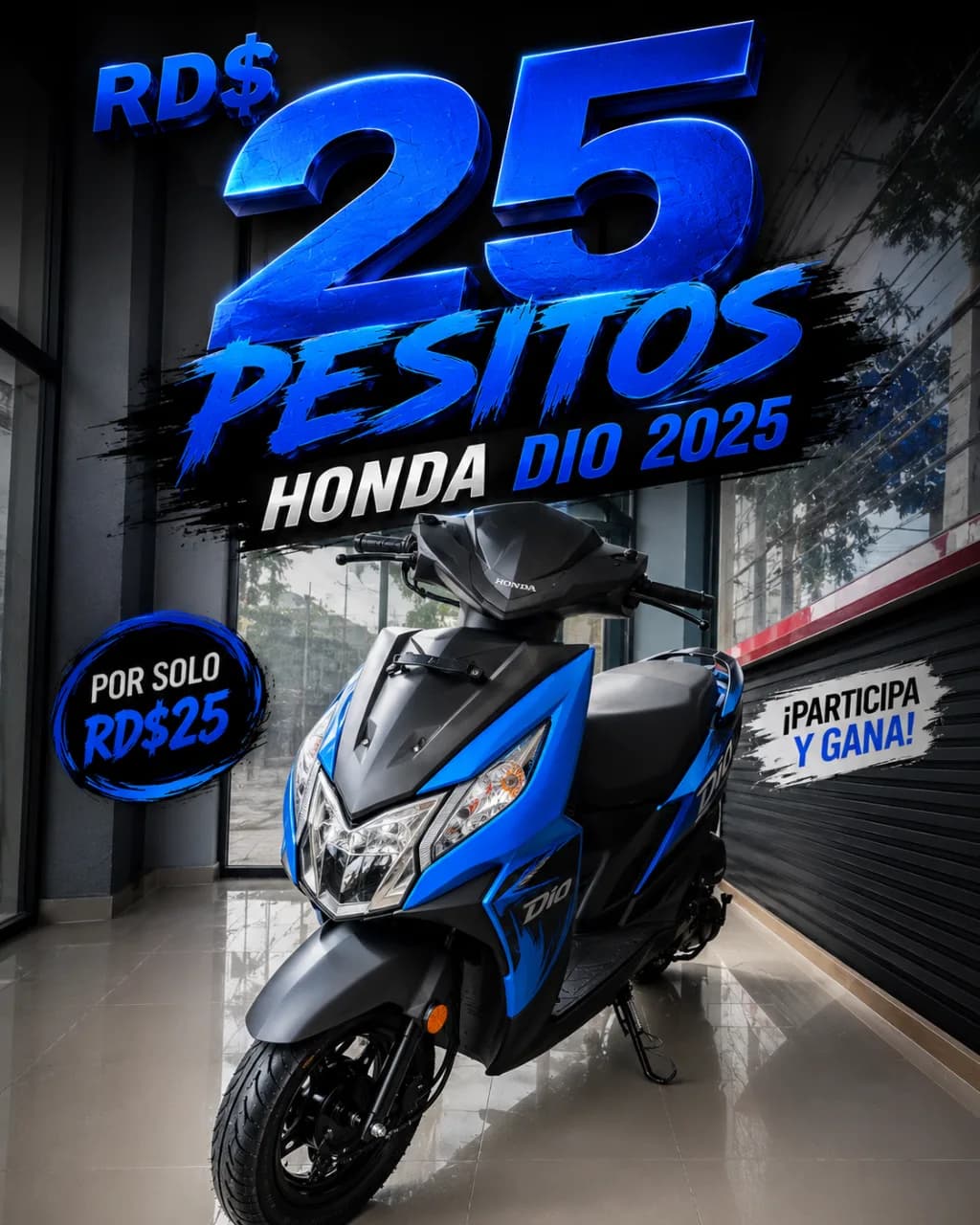 🔥 GANA UNA HONDA DIO 2025 POR SOLO RD$25 🔥